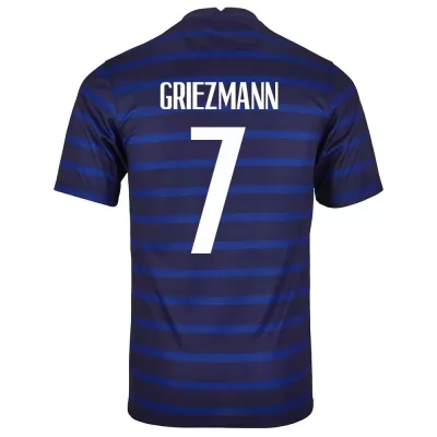 Hombre Selección de fútbol de Francia Camiseta Antoine Griezmann #7 1ª Equipación Azul oscuro 2021 Chile