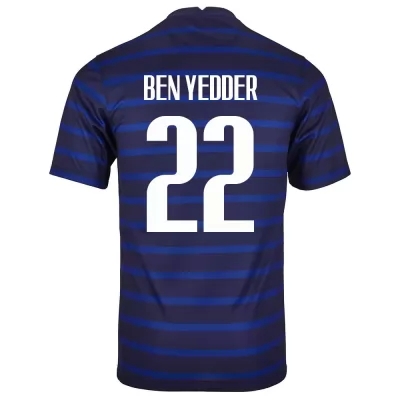 Mujer Selección de fútbol de Francia Camiseta Wissam Ben Yedder #22 1ª Equipación Azul oscuro 2021 Chile