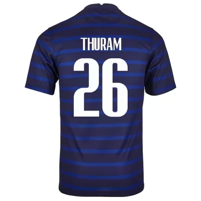 Mujer Selección de fútbol de Francia Camiseta Marcus Thuram #26 1ª Equipación Azul oscuro 2021 Chile