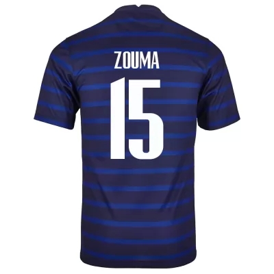 Mujer Selección de fútbol de Francia Camiseta Kurt Zouma #15 1ª Equipación Azul oscuro 2021 Chile