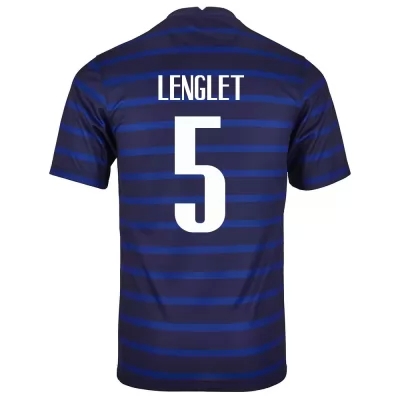 Hombre Selección de fútbol de Francia Camiseta Clement Lenglet #5 1ª Equipación Azul oscuro 2021 Chile