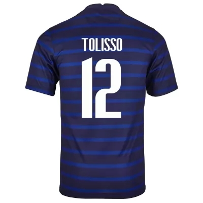 Hombre Selección de fútbol de Francia Camiseta Corentin Tolisso #12 1ª Equipación Azul oscuro 2021 Chile