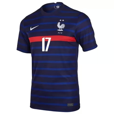 Niño Selección De Fútbol De Francia Camiseta Moussa Sissoko #17 1ª Equipación Azul Oscuro 2021 Chile