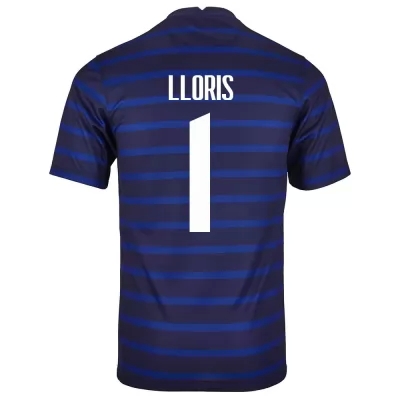 Mujer Selección de fútbol de Francia Camiseta Hugo Lloris #1 1ª Equipación Azul oscuro 2021 Chile