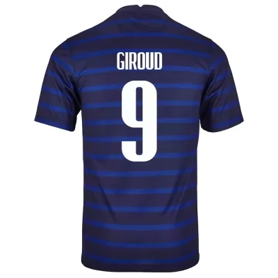 Mujer Selección de fútbol de Francia Camiseta Olivier Giroud #9 1ª Equipación Azul oscuro 2021 Chile