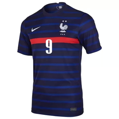 Mujer Selección De Fútbol De Francia Camiseta Olivier Giroud #9 1ª Equipación Azul Oscuro 2021 Chile
