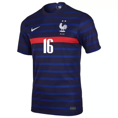 Mujer Selección De Fútbol De Francia Camiseta Steve Mandanda #16 1ª Equipación Azul Oscuro 2021 Chile