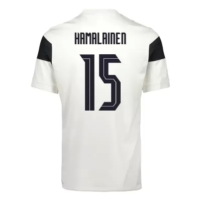 Hombre Selección De Fútbol De Finlandia Camiseta Niko Hamalainen #15 1ª Equipación Blanco 2021 Chile