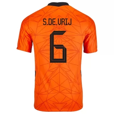 Niño Selección de fútbol de los Países Bajos Camiseta Stefan de Vrij #6 1ª Equipación naranja 2021 Chile
