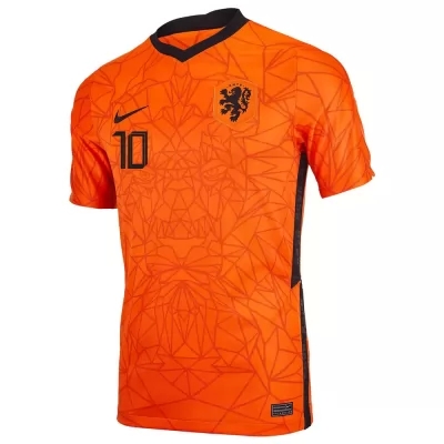 Niño Selección De Fútbol De Los Países Bajos Camiseta Memphis Depay #10 1ª Equipación Naranja 2021 Chile