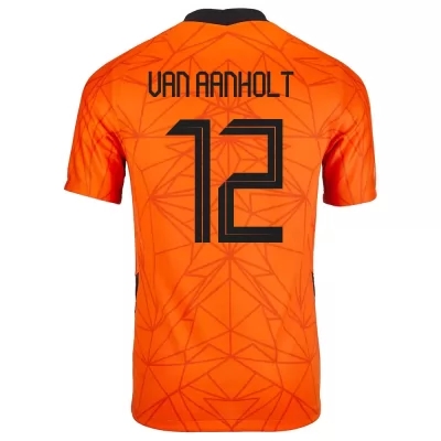Mujer Selección de fútbol de los Países Bajos Camiseta Patrick van Aanholt #12 1ª Equipación naranja 2021 Chile