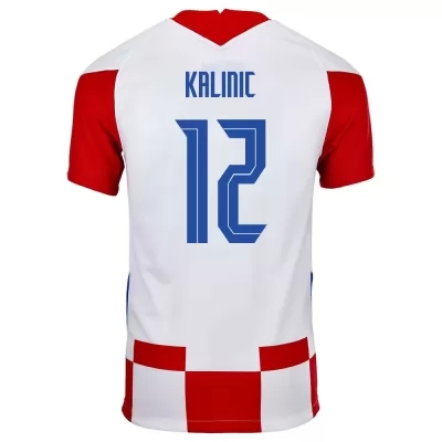 Niño Selección de fútbol de Croacia Camiseta Lovre Kalinic #12 1ª Equipación Rojo blanco 2021 Chile