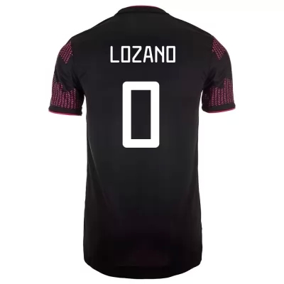 Mujer Selección de fútbol de México Camiseta Hirving Lozano #0 1ª Equipación Rosa roja 2021 Chile
