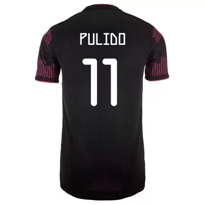 Mujer Selección de fútbol de México Camiseta Alan Pulido #11 1ª Equipación Rosa roja 2021 Chile
