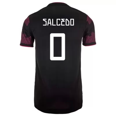 Mujer Selección de fútbol de México Camiseta Carlos Salcedo #0 1ª Equipación Rosa roja 2021 Chile