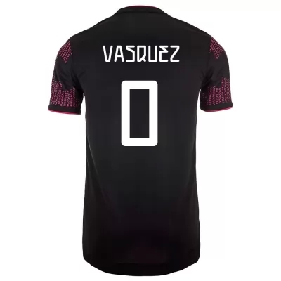 Mujer Selección de fútbol de México Camiseta Johan Vasquez #0 1ª Equipación Rosa roja 2021 Chile
