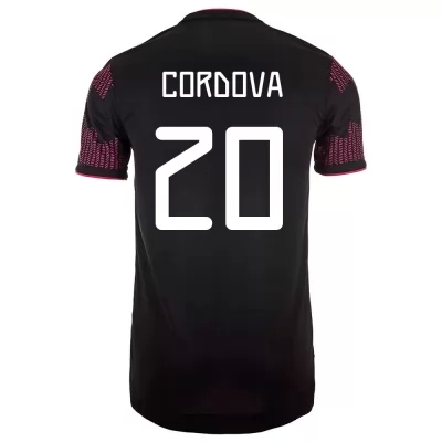 Niño Selección de fútbol de México Camiseta Sebastian Cordova #20 1ª Equipación Rosa roja 2021 Chile
