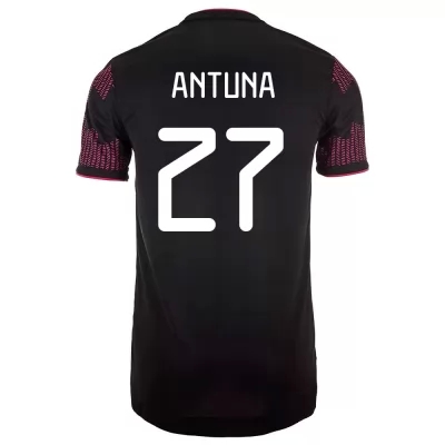 Hombre Selección de fútbol de México Camiseta Uriel Antuna #27 1ª Equipación Rosa roja 2021 Chile