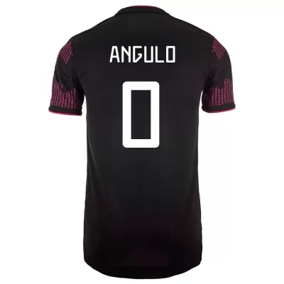 Niño Selección de fútbol de México Camiseta Jesus Angulo #0 1ª Equipación Rosa roja 2021 Chile