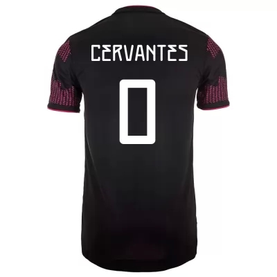 Mujer Selección de fútbol de México Camiseta Alan Cervantes #0 1ª Equipación Rosa roja 2021 Chile