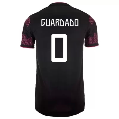 Mujer Selección de fútbol de México Camiseta Andres Guardado #0 1ª Equipación Rosa roja 2021 Chile