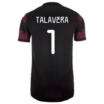 Hombre Selección de fútbol de México Camiseta Alfredo Talavera #1 1ª Equipación Rosa roja 2021 Chile