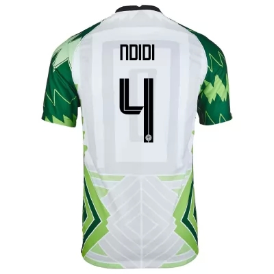 Mujer Selección De Fútbol De Nigeria Camiseta Wilfred Ndidi #4 1ª Equipación Verde Blanco 2021 Chile