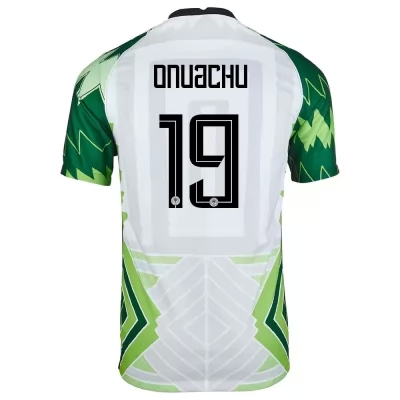 Hombre Selección De Fútbol De Nigeria Camiseta Paul Onuachu #19 1ª Equipación Verde Blanco 2021 Chile