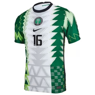 Mujer Selección De Fútbol De Nigeria Camiseta Maduka Okoye #16 1ª Equipación Verde Blanco 2021 Chile