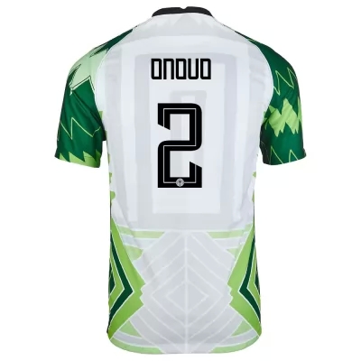 Hombre Selección De Fútbol De Nigeria Camiseta Vincent Onovo #2 1ª Equipación Verde Blanco 2021 Chile