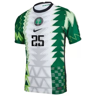 Hombre Selección De Fútbol De Nigeria Camiseta Izuchukwu Anthony #25 1ª Equipación Verde Blanco 2021 Chile