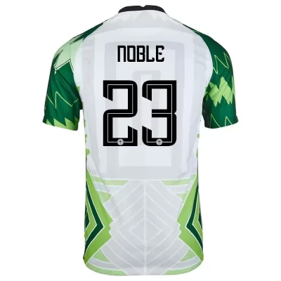Mujer Selección De Fútbol De Nigeria Camiseta John Noble #23 1ª Equipación Verde Blanco 2021 Chile