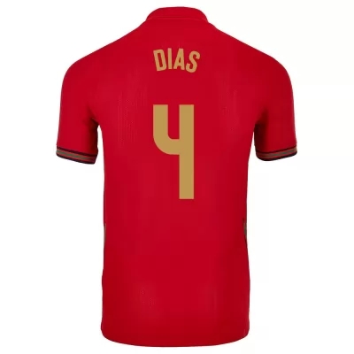 Mujer Selección de fútbol de Portugal Camiseta Ruben Dias #4 1ª Equipación Rojo 2021 Chile