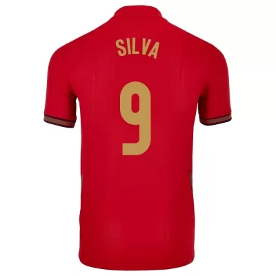Mujer Selección de fútbol de Portugal Camiseta Andre Silva #9 1ª Equipación Rojo 2021 Chile