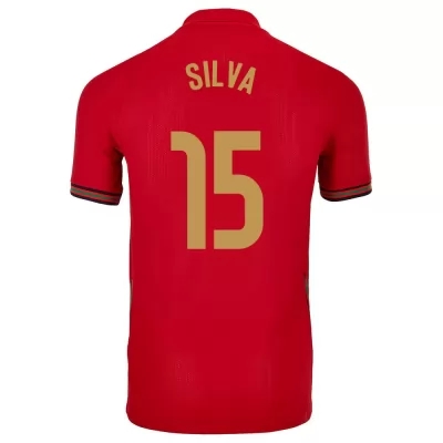 Mujer Selección de fútbol de Portugal Camiseta Rafa Silva #15 1ª Equipación Rojo 2021 Chile