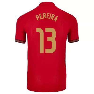 Mujer Selección de fútbol de Portugal Camiseta Danilo Pereira #13 1ª Equipación Rojo 2021 Chile