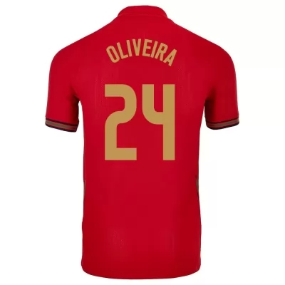 Mujer Selección de fútbol de Portugal Camiseta Sergio Oliveira #24 1ª Equipación Rojo 2021 Chile