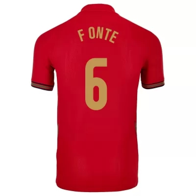 Mujer Selección de fútbol de Portugal Camiseta Jose Fonte #6 1ª Equipación Rojo 2021 Chile