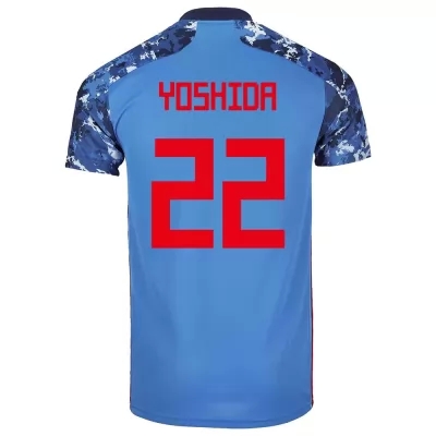 Mujer Selección De Fútbol De Japón Camiseta Maya Yoshida #22 1ª Equipación Azul Oscuro 2021 Chile