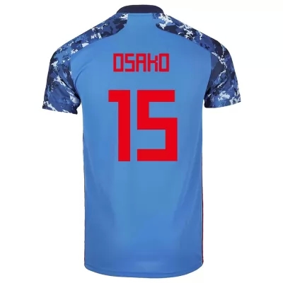 Hombre Selección De Fútbol De Japón Camiseta Yuya Osako #15 1ª Equipación Azul Oscuro 2021 Chile