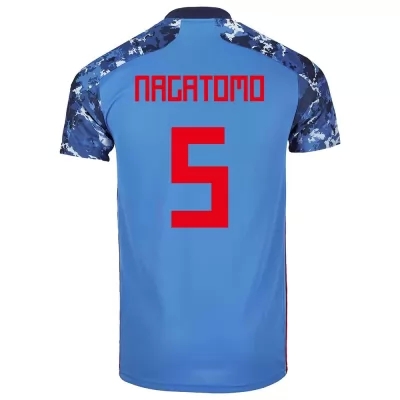 Mujer Selección De Fútbol De Japón Camiseta Yuto Nagatomo #5 1ª Equipación Azul Oscuro 2021 Chile