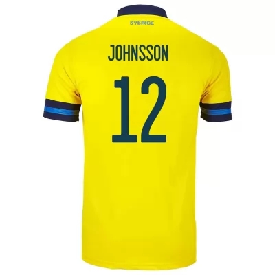 Mujer Selección De Fútbol De Suecia Camiseta Karl-johan Johnsson #12 1ª Equipación Amarillo 2021 Chile