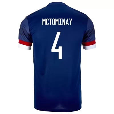 Niño Selección De Fútbol De Escocia Camiseta Scott Mctominay #4 1ª Equipación Azul Oscuro 2021 Chile