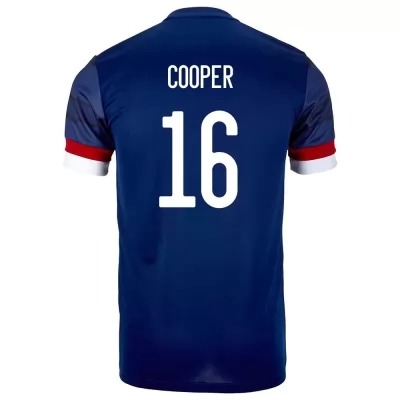 Hombre Selección De Fútbol De Escocia Camiseta Liam Cooper #16 1ª Equipación Azul Oscuro 2021 Chile