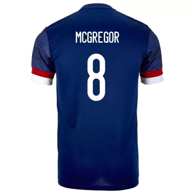 Niño Selección De Fútbol De Escocia Camiseta Callum Mcgregor #8 1ª Equipación Azul Oscuro 2021 Chile