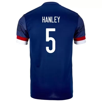 Mujer Selección De Fútbol De Escocia Camiseta Grant Hanley #5 1ª Equipación Azul Oscuro 2021 Chile