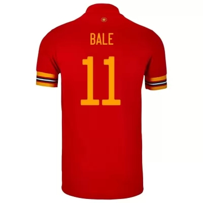 Mujer Selección De Fútbol De Gales Camiseta Gareth Bale #11 1ª Equipación Rojo 2021 Chile