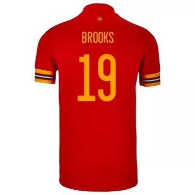 Niño Selección De Fútbol De Gales Camiseta David Brooks #19 1ª Equipación Rojo 2021 Chile