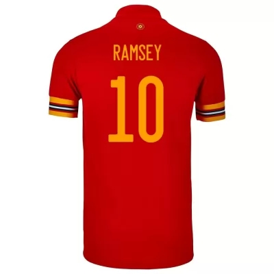 Niño Selección De Fútbol De Gales Camiseta Aaron Ramsey #10 1ª Equipación Rojo 2021 Chile