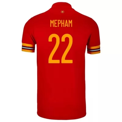 Mujer Selección De Fútbol De Gales Camiseta Chris Mepham #22 1ª Equipación Rojo 2021 Chile